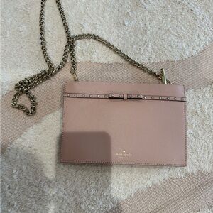 Kate Spade Blush Crossbody Bag with Chain Strap